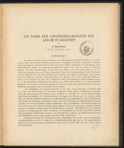 Die Fauna der Congerienschichten von Agram in Kroatien   : (Mit Tafel XXVII-XXX (I-IV).)  / von S. Brusina.