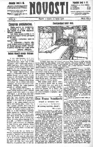 Novosti : 2,162(1908) / odgovorni urednik Mirko Dečak.