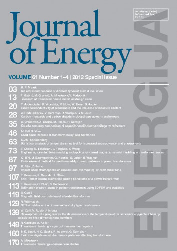 Energija : časopis Hrvatske elektroprivrede : 61, 1/4, special issue (2012) / glavni urednik, editor-in-chief Goran Slipac.