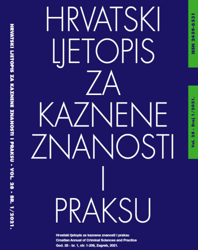 Hrvatski ljetopis za kaznene znanosti i praksu  : Croatian annual of criminal sciences and practic / glavna i odgovorna urednica, editor in chief Zlata Đurđević.
