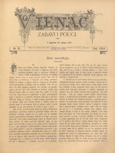 Vienac : zabavi i pouci. : 24,31(1892) / uredjuju V. Klaić i M. Maravić.
