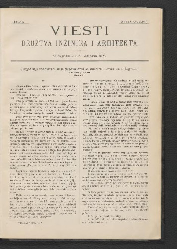 Viesti Družtva inžinira i arhitekta : 15,6(1894) / [urednik Janko Holjac].
