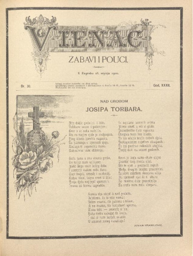 Vienac : zabavi i pouci. : 32,30(1900) / uredjuje Gjuro Arnold.