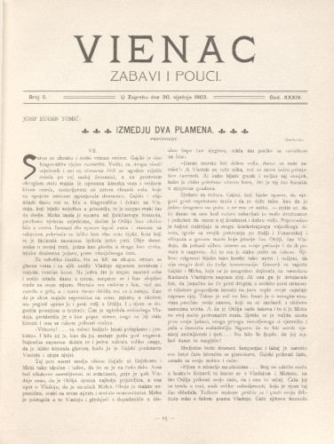 Vienac : zabavi i pouci. : 34,5(1902) / uredjuje Gjuro Arnold.
