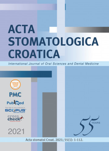 Acta stomatologica Croatica : 55,1(2021)   / editor-in-chief Hrvoje Brkić.