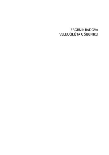 Elektronički zbornik radova Veleučilišta u Šibeniku : 17,1/2(2023)  / glavni urednik, editor-in-chief Dragan Zlatović