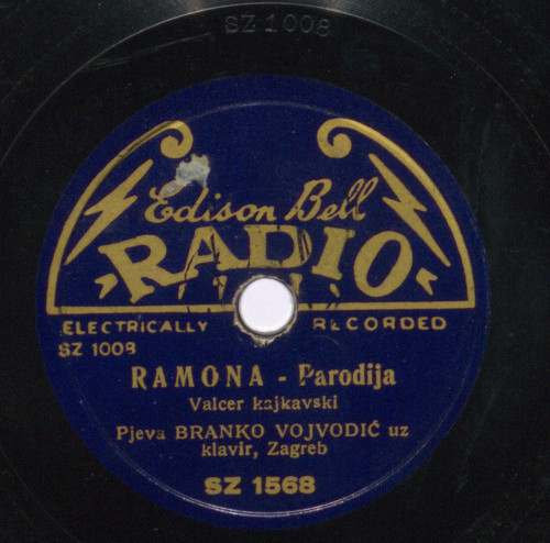 Ramona  : parodija : valcer kajkavski / pjeva Branko Vojvodić uz klavir, Zagreb.