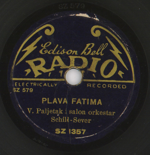 Plava Fatima  / V. [Vlaho] Paljetak i salon orkestar Schild-Sever