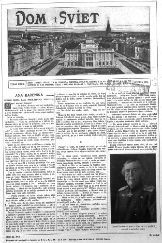 Dom i sviet   : ilustrovani list za zabavu, pouku i viesti dnevnih dogadjaja, javnom i društvenom životu, umjetnosti i znanosti, trgovini, obrtu, glazbi i kazalištu : 27,22(1914)  / urednik Stjepan Kugli.