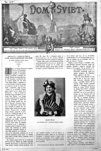 Dom i sviet  : ilustrovani list za zabavu, pouku i viesti o dnevnih dogadjajih, javnom i družtvenom životu, umjetnosti i znanosti, trgovini, obrtu, glazbi i kazalištu : 13,24(1900) / urednik Stjepan Kugli.
