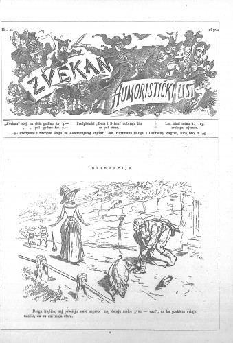 Zvekan : humoristički list : 1,2(1890) / [odgovorni urednik Ivan Lepušić].