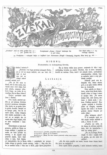 Zvekan : humoristički list : 6,15(1895) / odgovorni urednik August Šek.