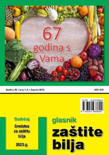 Glasnik zaštite bilja : 46,1/2(2023) / glavni urednik Katarina Lučić.