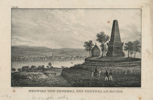 Neuwied und Denkmal des General la Hoche / R. [Roland] Weibezahl.