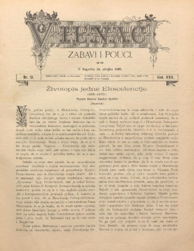 Vienac : zabavi i pouci. : 30,12(1898) / uredjuje Bartol Inhof.