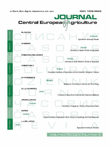 Journal of Central European agriculture : 23,2(2022) /  editor-in-chief Zvonimir Prpić.