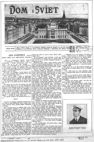 Dom i sviet   : ilustrovani list za zabavu, pouku i viesti dnevnih dogadjaja, javnom i društvenom životu, umjetnosti i znanosti, trgovini, obrtu, glazbi i kazalištu : 27,13(1914)  / urednik Stjepan Kugli.
