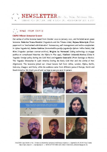 Newsletter : 52(2021) / Centre for Cultural and Historical Research of Socialism = Centar za kultorološka i povijesna istraživanja socijalizma ; editor Anita Buhin.