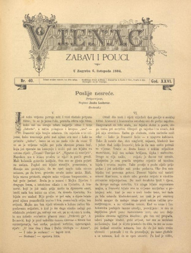 Vienac : zabavi i pouci. : 26,40(1894) / uredjuje J. Pasarić.