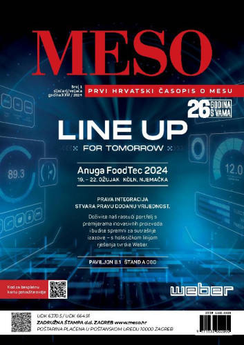 Meso : prvi hrvatski časopis o mesu : 26,1(2024) / glavna i odgovorna urednica, editor-in-chief Katarina Lučić.
