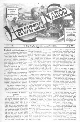 Hrvatski narod : 9,32(1900) / odgovorni urednik Ivan Ružić.