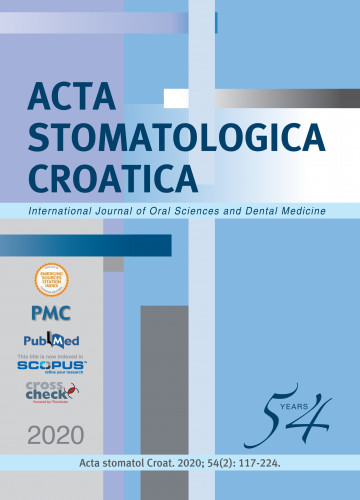 Acta stomatologica Croatica : 54,2(2020)   / editor-in-chief Hrvoje Brkić.