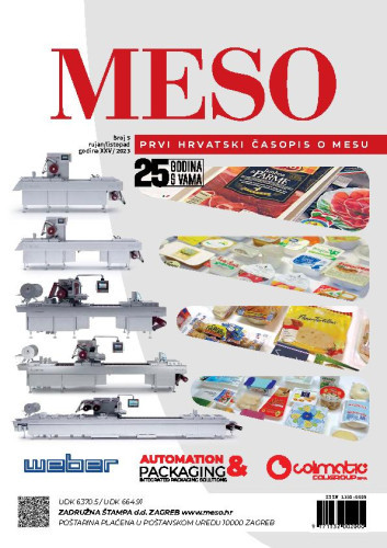 Meso : prvi hrvatski časopis o mesu : 25,5(2023) / glavna i odgovorna urednica, editor-in-chief Katarina Lučić.