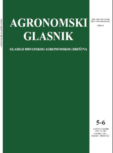 Agronomski glasnik  : glasilo Hrvatskog agronomskog društva : 83,5/6(2021) / glavni i odgovorni urednik, editor-in-chief Ivo Miljković.