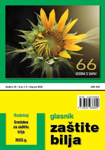 Glasnik zaštite bilja : 45,1/2(2022) / glavni urednik Katarina Lučić.
