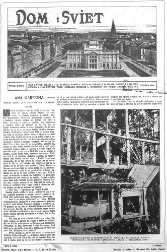 Dom i sviet   : ilustrovani list za zabavu, pouku i viesti dnevnih dogadjaja, javnom i društvenom životu, umjetnosti i znanosti, trgovini, obrtu, glazbi i kazalištu : 28,9(1915)  / urednik Stjepan Kugli.