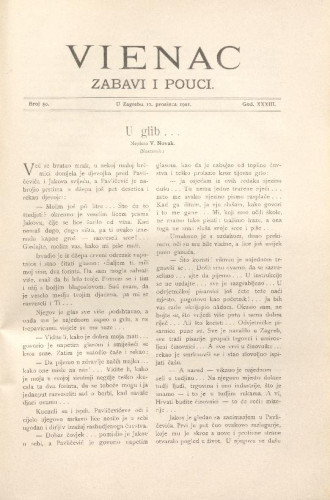 Vienac : zabavi i pouci. : 33,50(1901) / uredjuje Gjuro Arnold.