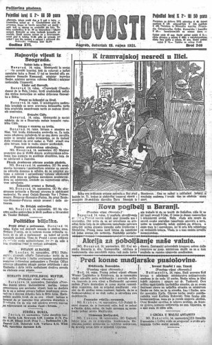 Novosti : 16,248(1921) / odgovorni urednik Lj. Z. Kara.