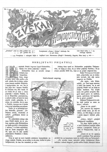 Zvekan : humoristički list : 6,7(1895) / odgovorni urednik August Šek.