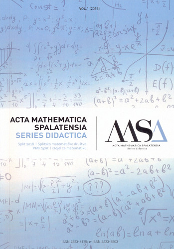 Acta mathematica Spalatensia. Series didactica : 1,1(2018)   / glavni urednik Nikola Koceić-Bilan.