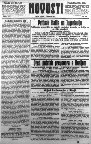 Novosti : 18,206(1923) / odgovorni urednik Lj. Z. Kara.