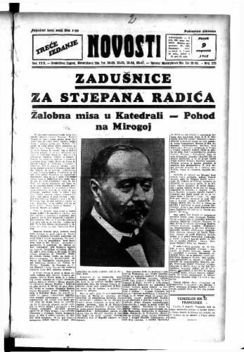 Novosti : 29,220(1935) / odgovorni urednik Vladimir Turkalj.