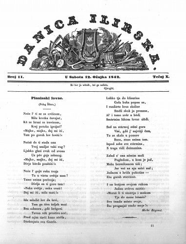 Danica ilirska : 8,11(1842) / učrednik Ljudevit Gaj.
