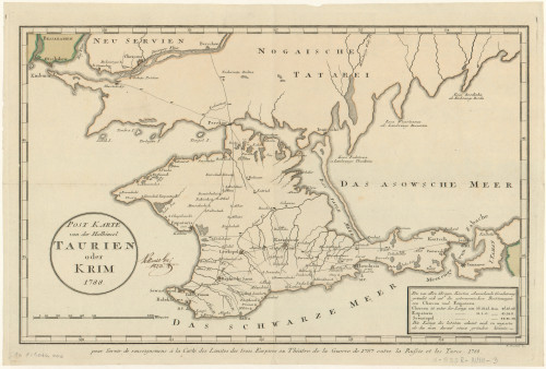 Post Karte von der Halbinsel Taurien oder Krim  / H. Benedicti Sc