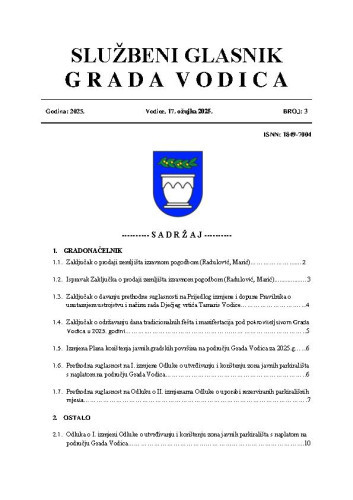 Službeni glasnik Grada Vodica : 3(2025) 