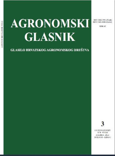 Agronomski glasnik  : glasilo Hrvatskog agronomskog društva : 84,3(2022) / glavni i odgovorni urednik, editor-in-chief Ivo Miljković.