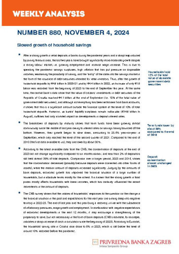 PBZ weekly analysis : 880(2024) / Privredna banka Zagreb.
