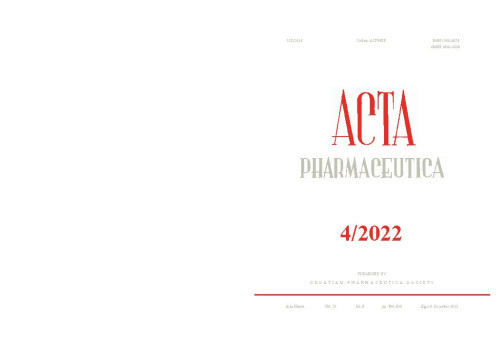 Acta pharmaceutica :  : a quarterly journal of Croatian Pharmaceutical Society and Slovenian Pharmaceutical Society, dealing with all branches of pharmacy and allied sciences : 72,4(2022) / editor-in-chief Svjetlana Luterotti.
