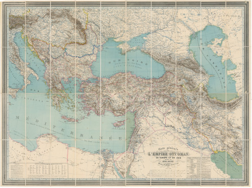 Carte générale de l'Empire ottoman en Europe et en Asie  / dressée par Henri Kiepert