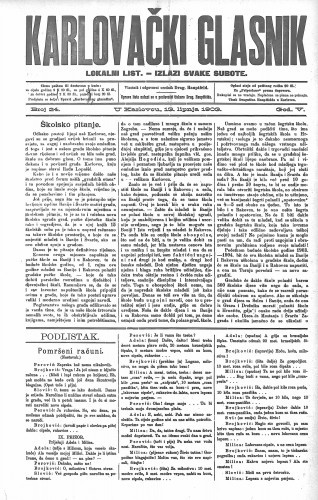 Karlovački glasnik : lokalni list : 5,24(1903) / odgovorni urednik Drag. Hauptfeld.