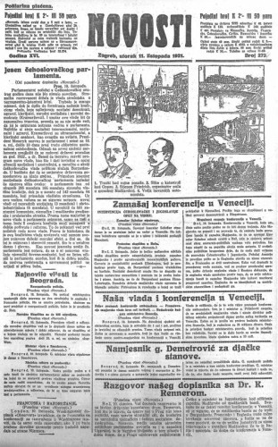 Novosti : 16,274(1921) / odgovorni urednik Lj. Z. Kara.