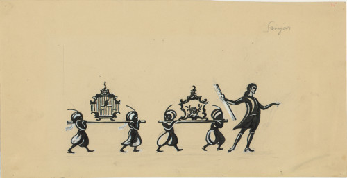 [Ilustracija za Andersenove odabrane priče i pripovijesti]   : Svinjar  / [Ljubo Babić].