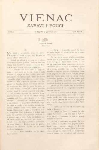 Vienac : zabavi i pouci. : 33,49(1901) / uredjuje Gjuro Arnold.