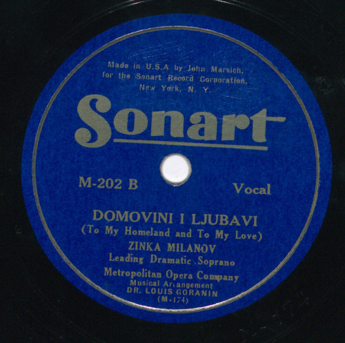 Domovini i ljubavi / Zinka Milanov, leading dramatic soprano