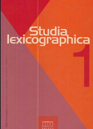 Studia lexicographica  / glavni i odgovorni urednik,  editor-in-chief  Damir Boras.