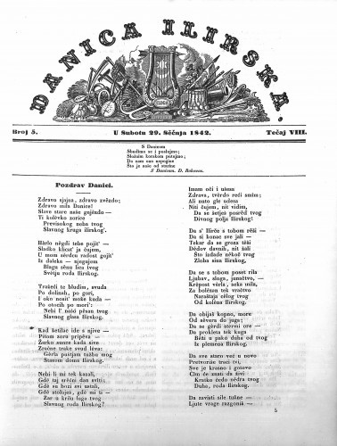 Danica ilirska : 8,5(1842) / učrednik Ljudevit Gaj.